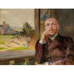 Jacek Malczewski (1854 Radom - 1929 Kraków), Portret Stefana Zborowskiego na tle ruin zamku, ok. 1912 r.