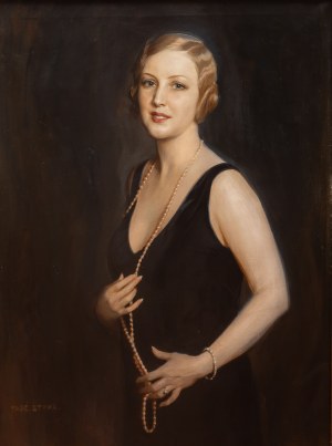 Tadeusz Styka (1889 Kielce-1954 Nowy Jork), Dama z perłami