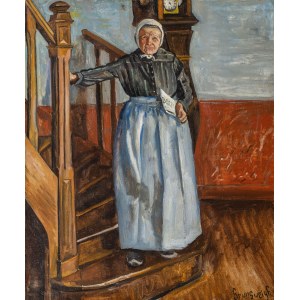 Nathan Grunsweigh (1883 Kraków - 1956 Paryż), Starsza kobieta z gazetą