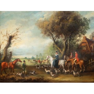 Malarz nieokreślony (XVIII/XIX w.), Polowanie z psami myśliwskimi