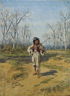 Streitt Franciszek, MŁODY SKRZYPEK, ok. 1880