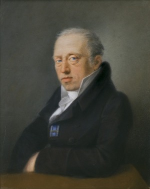 KREUL CARL JOHANN FRIEDRICH, PORTRET MĘŻCZYZNY W CIEMNYM PŁASZCZU