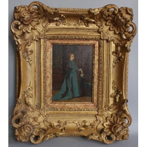 Władysław Bakałowicz (1833-1903), Donna con mazzo di fiori