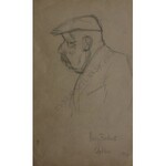 Henryk Berlewi (1894-1964), Portret starszego mężczyzny z profilu(1912, na odwrociu szkic)