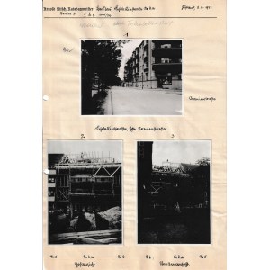 WROCŁAW. Dokumentacja nowo zbudowanych budynków przy Fehrbellinstraße (obecnie ulica Słowicza), 8 VI...