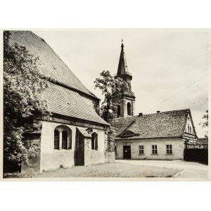 BYTOM ODRZAŃSKI (pow. nowosolski). Fragment Fary i wieża kościoła ewangelickiego