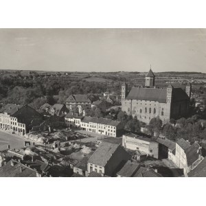 LIDZBARK WARMIŃSKI. Widok miasta z zamkiem z wieży kościelnej