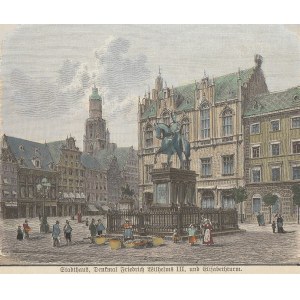 WROCŁAW. Pomnik Fryderyka Wilhelma III i Bazylika św. Elżbiety