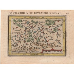 OŚWIĘCIM, ZATOR. Mapa Księstwa Oświęcimsko-Zatorskiego