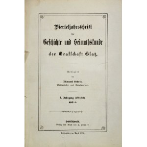 TORUŃ, FROMBORK, KŁODZKO. Scholz, Edmund, Vierteljahrsschrift für Geschichte und Heimathskunde de...