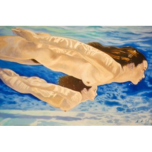 Alexander de Silesia, Swimmers, 2020, 75 x 115 cm, oil on canvas, signed p.d.