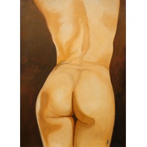Aleksander de Silesia, Venus, 2019r., 84 x 60 cm, olej, płyta mdf, sygn.p.d oraz na odwrociu