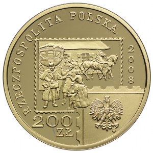 200 złotych 2008, 450 Lat Poczty Polskiej