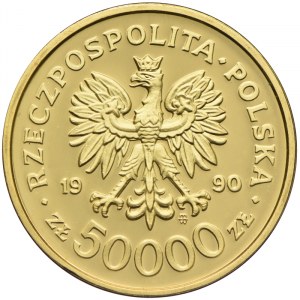 50000 złotych 1990, Solidarność 1980 - 1990
