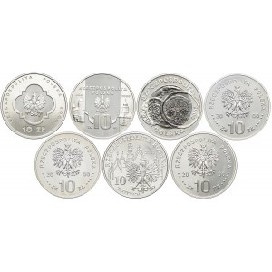 Zestaw monet, 10 złotych 2000 (7 szt.)