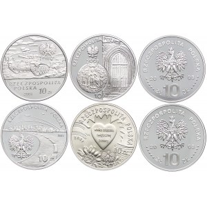 Zestaw monet, 10 złotych 2003 (6 szt.)