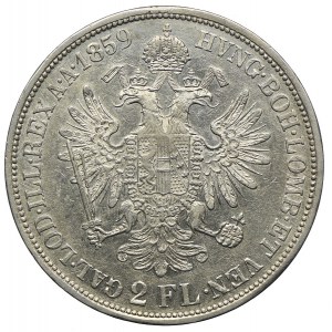 Austria, Franciszek Józef I, 2 floreny 1859 B, Kremnica