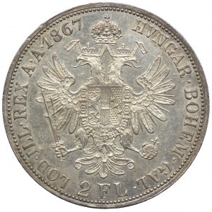 Austria, Franciszek Józef I, 2 floreny 1867 A, Wiedeń