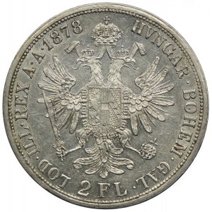 Austria, Franciszek Józef I, 2 floreny 1878, Wiedeń