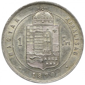 Węgry, Franciszek Józef I, 1 forint 1870 KB, Kremnica