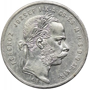 Węgry, Franciszek Józef I, 1 forint 1872 KB, Kremnica