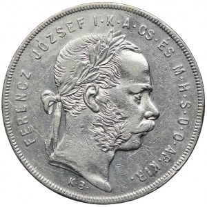 Węgry, Franciszek Józef I, 1 forint 1873 KB, Kremnica