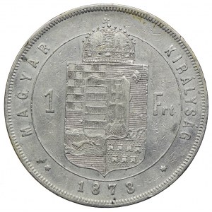 Węgry, Franciszek Józef I, 1 forint 1873 KB, Kremnica