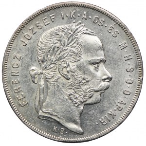 Węgry, Franciszek Józef I, 1 forint 1874 KB, Kremnica