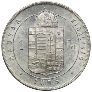 Węgry, Franciszek Józef I, 1 forint 1875 KB, Kremnica