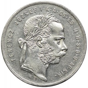 Węgry, Franciszek Józef I, 1 forint 1877 KB, Kremnica
