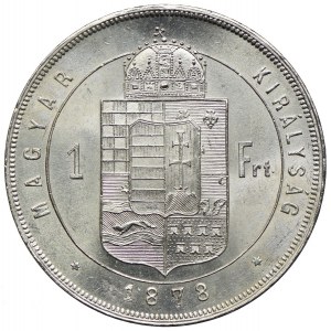 Węgry, Franciszek Józef I, 1 forint 1878 KB, Kremnica