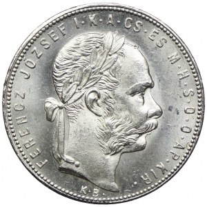 Węgry, Franciszek Józef I, 1 forint 1880 KB, Kremnica