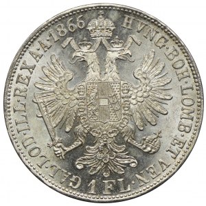 Austria, Franciszek Józef I, 1 floren 1866 B, Kremnica