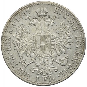 Austria, Franciszek Józef I, 1 floren 1867 B, Kremnica