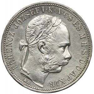 Węgry, Franciszek Józef I, 1 forint 1887 KB, Kremnica
