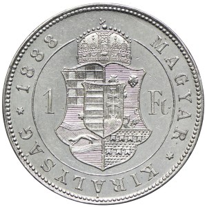 Węgry, Franciszek Józef I, 1 forint 1888 KB, Kremnica