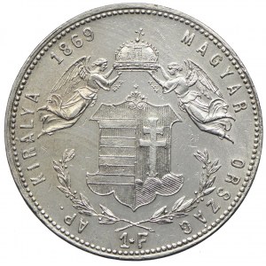 Węgry, Franciszek Józef I, 1 forint 1869 GYF