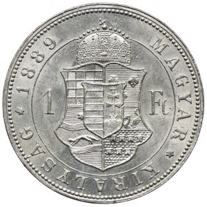 Węgry, Franciszek Józef I, 1 forint 1889 KB, Kremnica