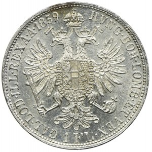 Austria, Franciszek Józef I, 1 floren 1859 A, Wiedeń