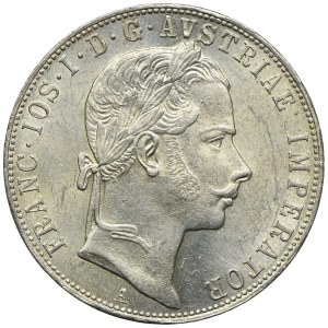 Austria, Franciszek Józef I, 1 floren 1857 A, Wiedeń