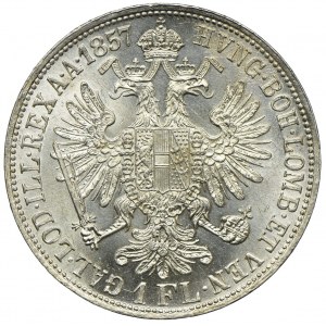 Austria, Franciszek Józef I, 1 floren 1857 A, Wiedeń