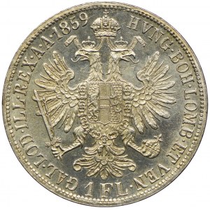Austria, Franciszek Józef I, 1 floren 1859 A, Wiedeń
