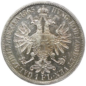 Austria, Franciszek Józef I, 1 floren 1865 A, Wiedeń