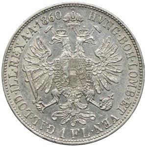 Austria, Franciszek Józef I, 1 floren 1860 B, Kremnica