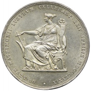 Austria, Franciszek Józef I, 2 guldeny 1879 Wiedeń - Srebrne gody