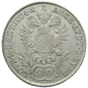 Austria, Franciszek II, 20 krajcarów 1804 B, Kremnica