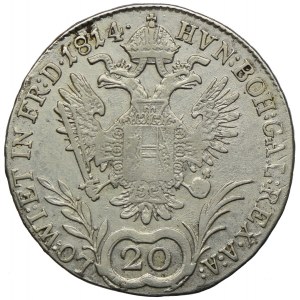 Austria, Franciszek I, 20 krajcarów 1814 E, Karlburg