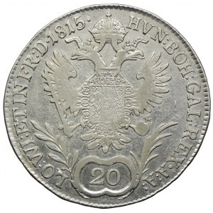 Austria, Franciszek I, 20 krajcarów 1815 B, Kremnica