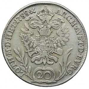 Austria, Józef II, 20 krajcarów 1788 B, Kremnica