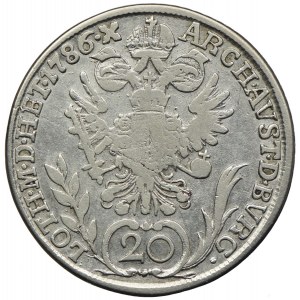 Austria, Józef II, 20 krajcarów 1786 G, Nagybanya